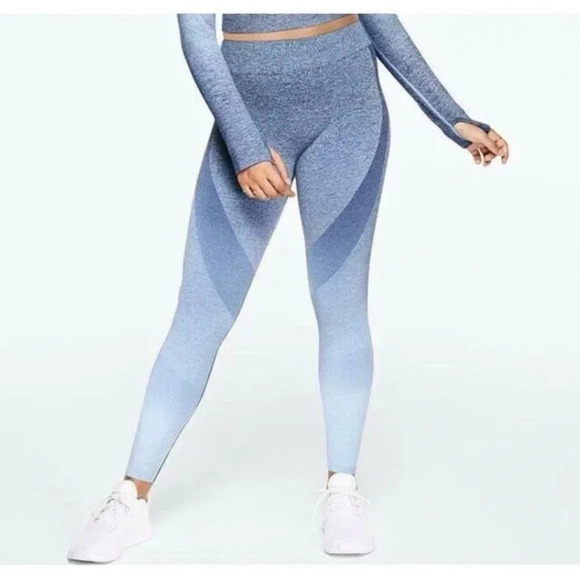 PINK Victoria's Secret Pants - Victoria’s Secret pink, Seamless leggings 
Blue ombré. Size small
Good condition